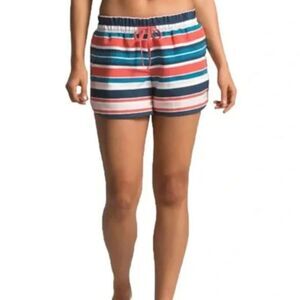 The North Face Class V Shorts Size Medium Flashdry Striped Blue Coral 100% Nylon